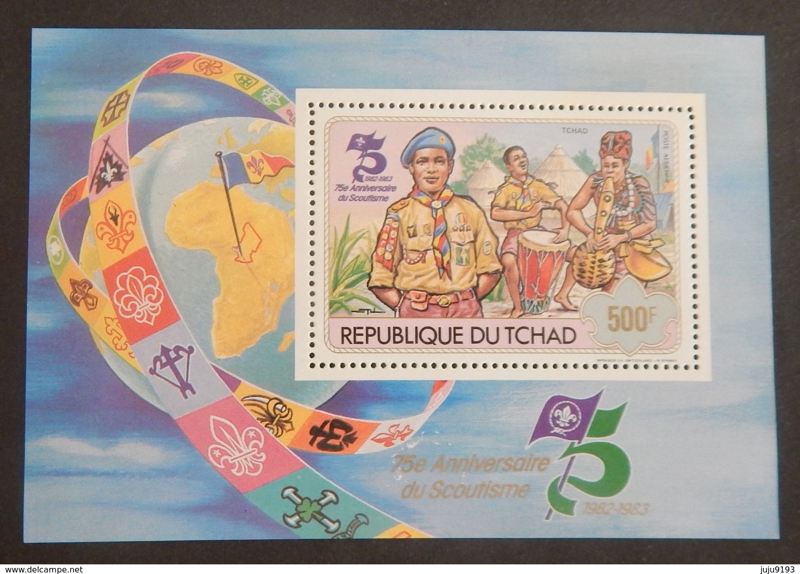 TCHAD YT BLOC 35 NEUF**MNH " 75 EME ANNIVERSAIRE DU SCOUTISME" ANNÉE 1982 - Tschad (1960-...)