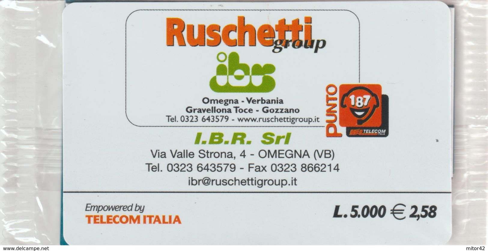 22-Carta Alberghi-Ruschetti Group-Omegna-Verbania-Gravellona Toce-Gozzana-Nuova In Confezione Originale - Usages Spéciaux