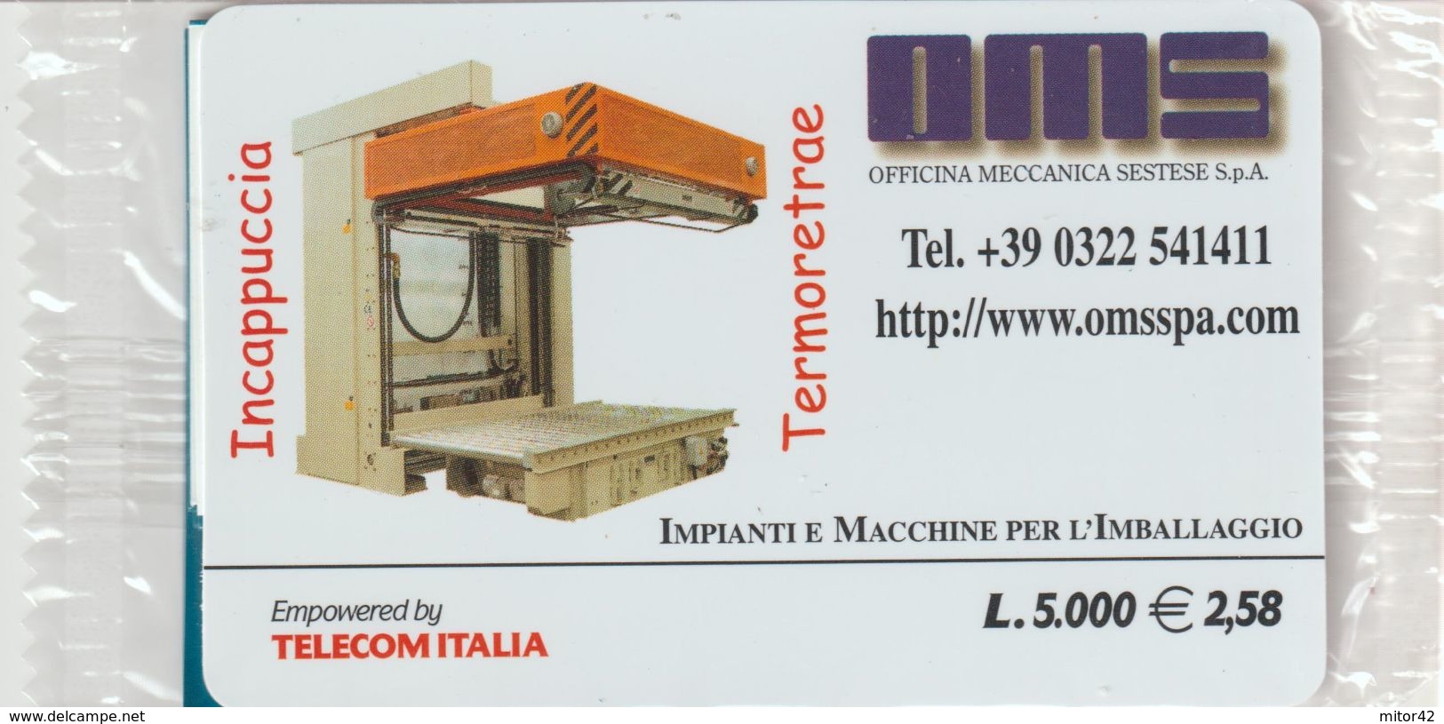 26-Carta Alberghi-OMS-Officina Meccanica Sestese S.P.A.-Nuova In Confezione Originale - Special Uses