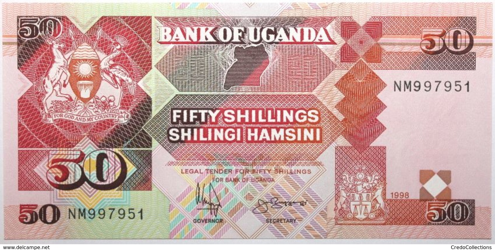 Ouganda - 50 Shillings - 1998 - PICK 30c.4 - NEUF - Ouganda