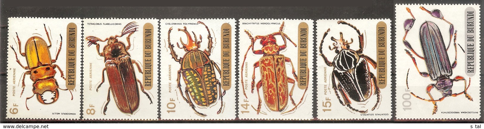 BURUNDI  Beetles Set 6 Stamps  MNH - Autres & Non Classés