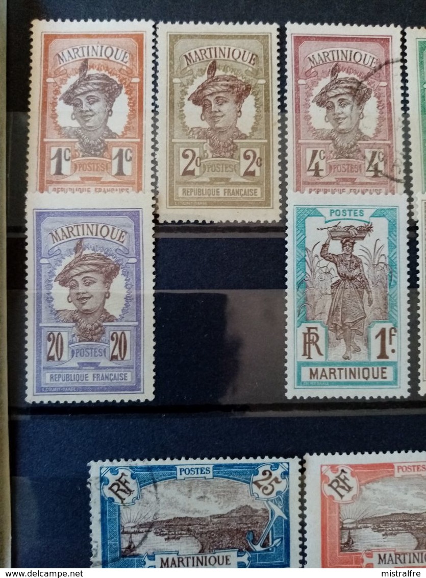 MARTINIQUE.1908 à 1918. Série Complète N°61 à 77 . 14 Neufs + 4 Oblitérés. Côte Yvert 38,45 € - Neufs