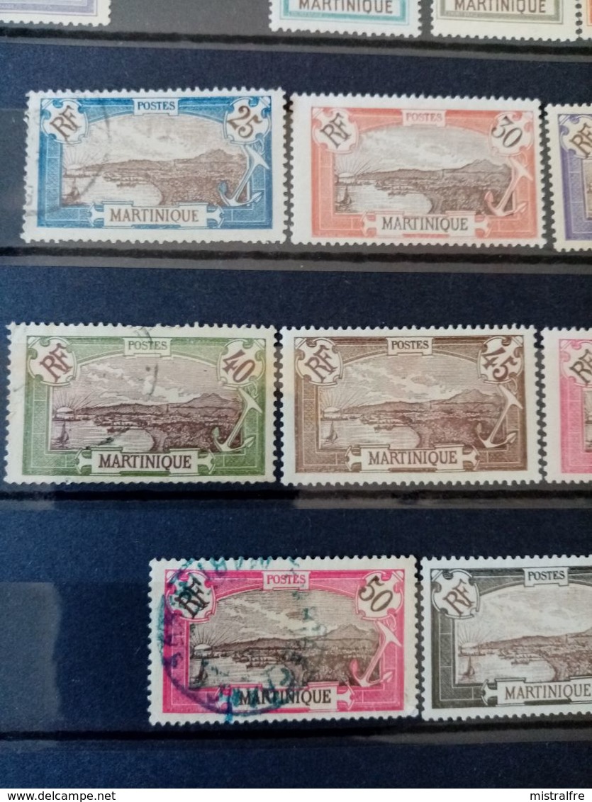 MARTINIQUE.1908 à 1918. Série Complète N°61 à 77 . 14 Neufs + 4 Oblitérés. Côte Yvert 38,45 € - Unused Stamps