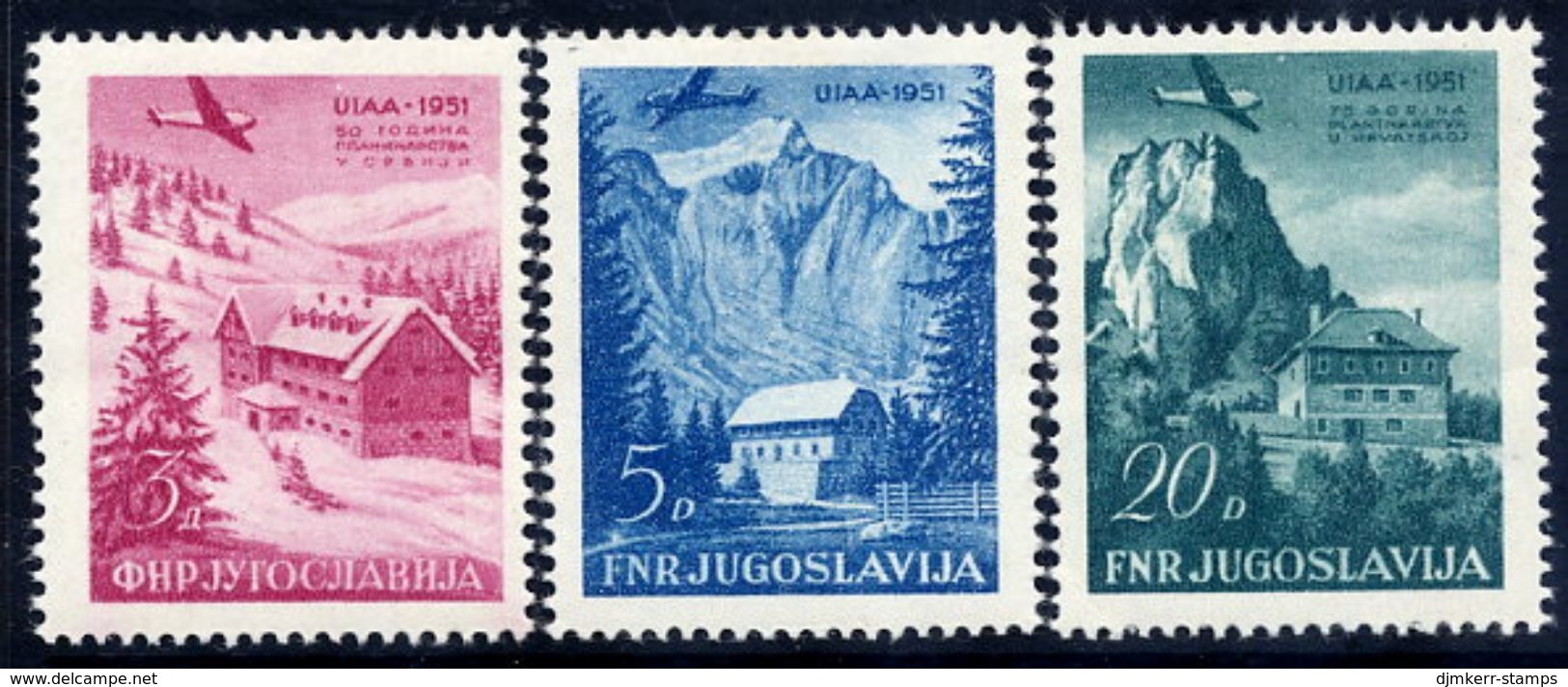 YUGOSLAVIA 1951 Mountaineering Association Meeting  MNH / **.  Michel 655-57 - Neufs