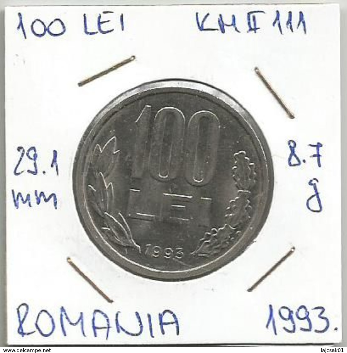 B2 Romania 100 Lei 1993. KM#111 - Roumanie