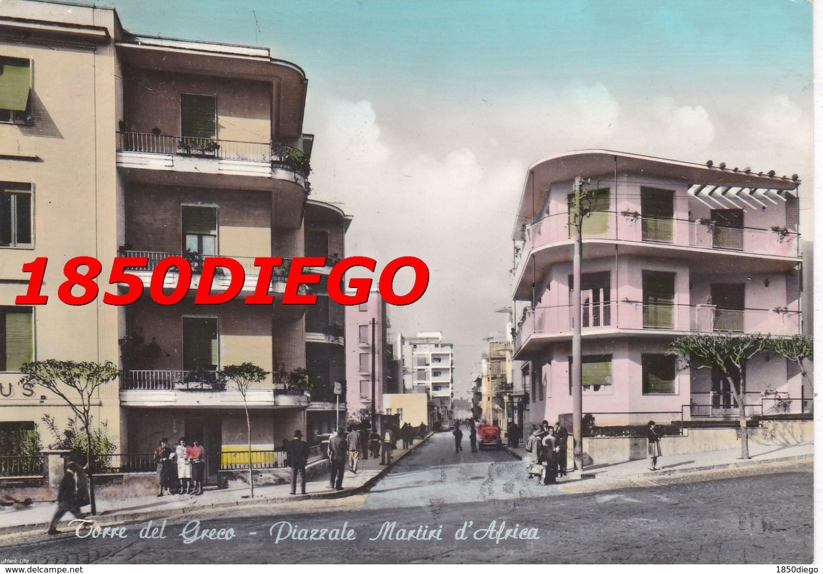 TORRE DEL GRECO - PIAZZALE MARTIRI D' AFRICA F/GRANDE VIAGGIATA 1967 ANIMATA - Torre Del Greco