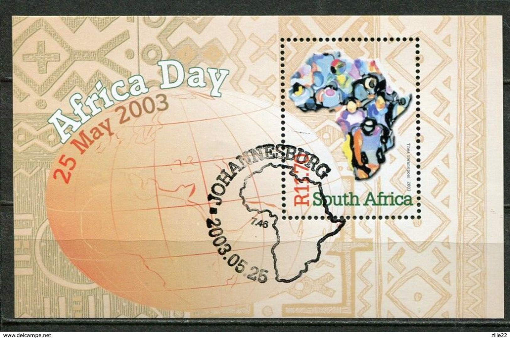 Südafrika South Africa Mi# Block 95 Gestempelt(FDC/SST)/used/CTO - Africa Day - Other & Unclassified