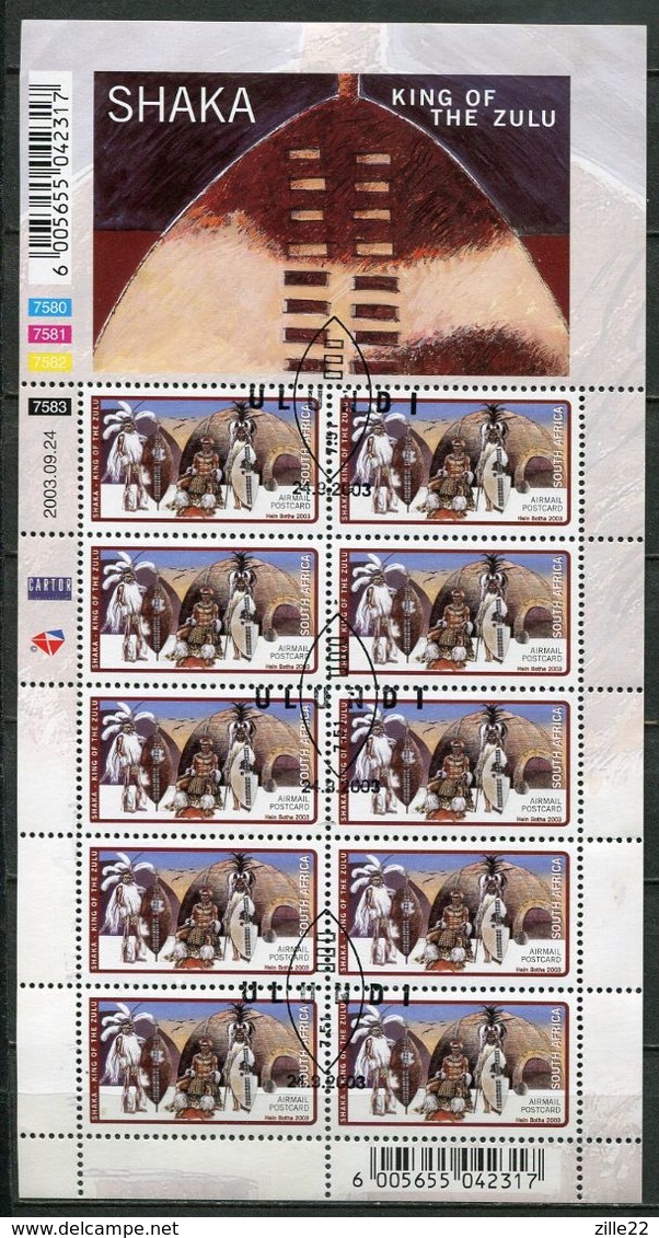 Südafrika South Africa Mi# 1511 KLB Gestempelt(FDC/SST)/used/CTO - Shaka King Of The Zulus - Other & Unclassified