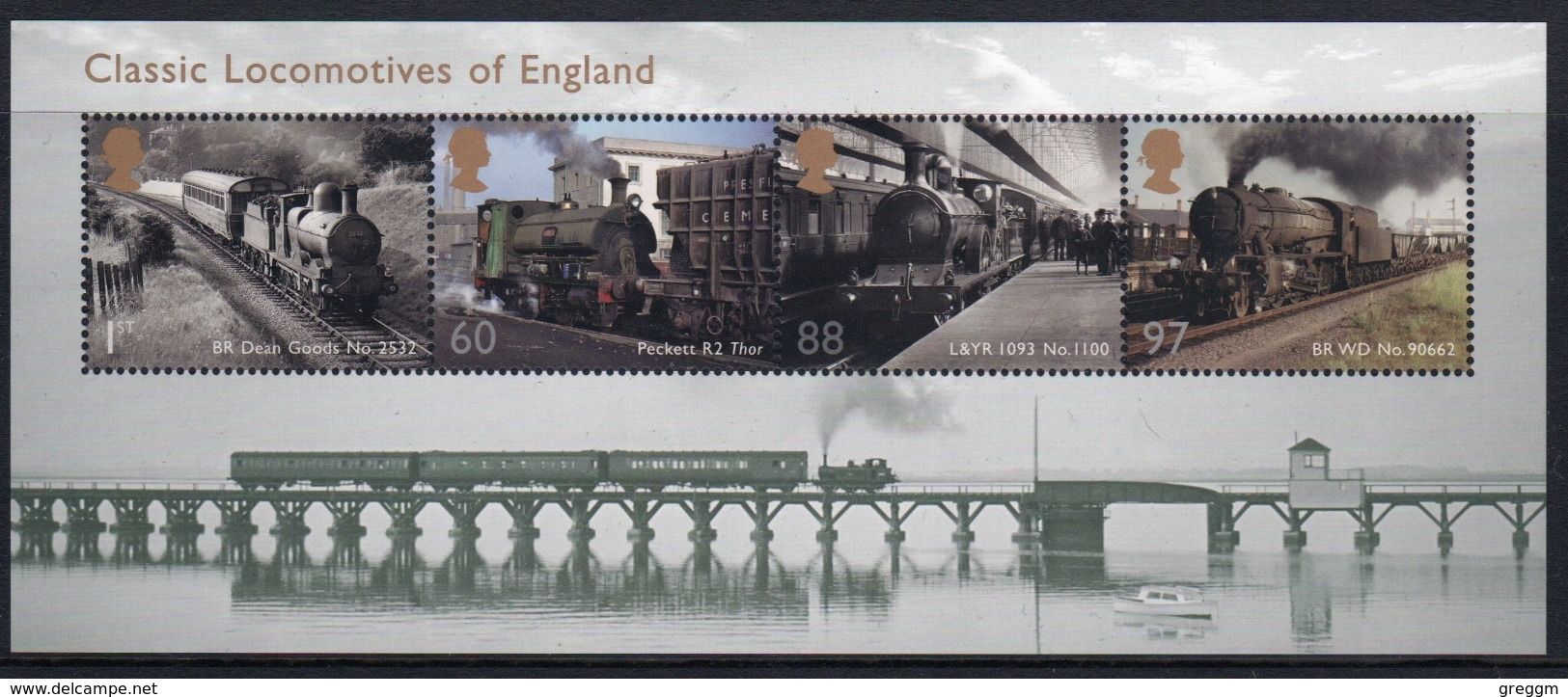 GB 2011 Mini Sheet Celebrating Classic Locomotives England - Blocks & Kleinbögen