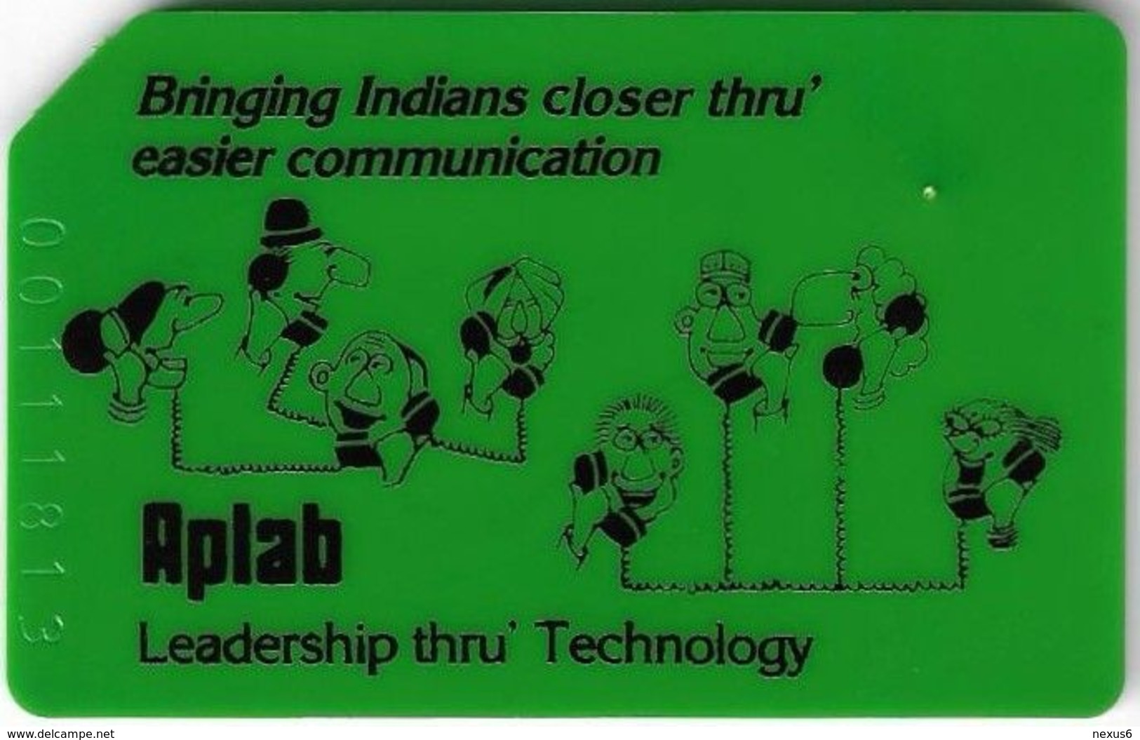India - Aplab - LOKDOOT (Green), Chip APL 01, Cn. 111813, Used - India