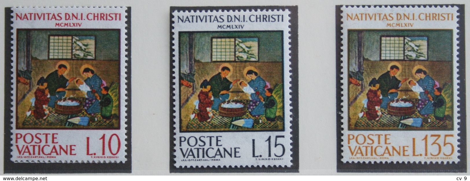 Natale Weihnachten Xmas Noel Kerst 1964 Mi 464-466 Yv 415-417 POSTFRIS / MNH / ** VATICANO VATICAN VATICAAN - Neufs