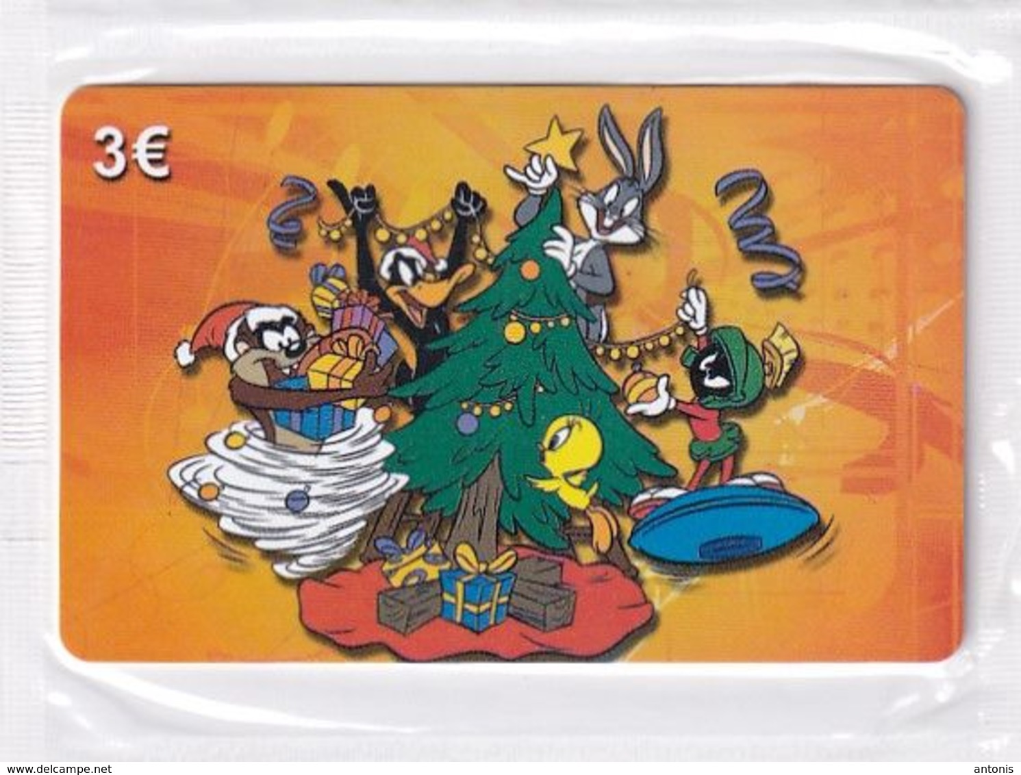 GREECE - Looney Tunes, Amimex Prepaid Card 3 Euro, Tirage 2000, Mint - Griechenland