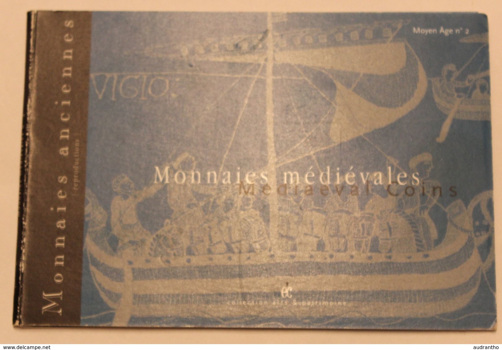 Plaque Reproduction De 3 Monnaies Médiévales Collection Art Et Patrimoine Moyen-âge N°2 éditions Champflour 1999 - Imitazioni