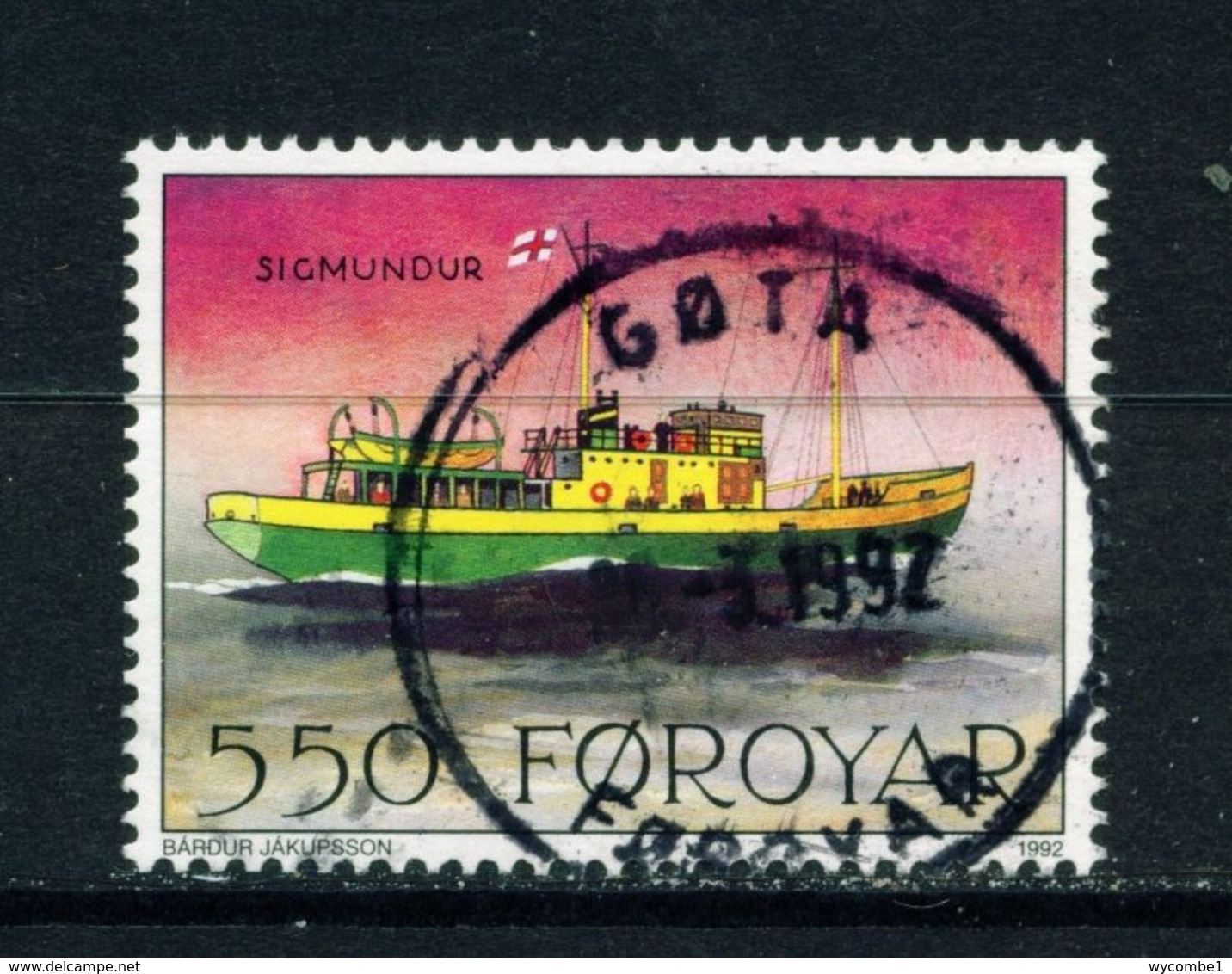 FAROE ISLANDS - 1991 Mail Ships 550o Used As Scan - Faroe Islands