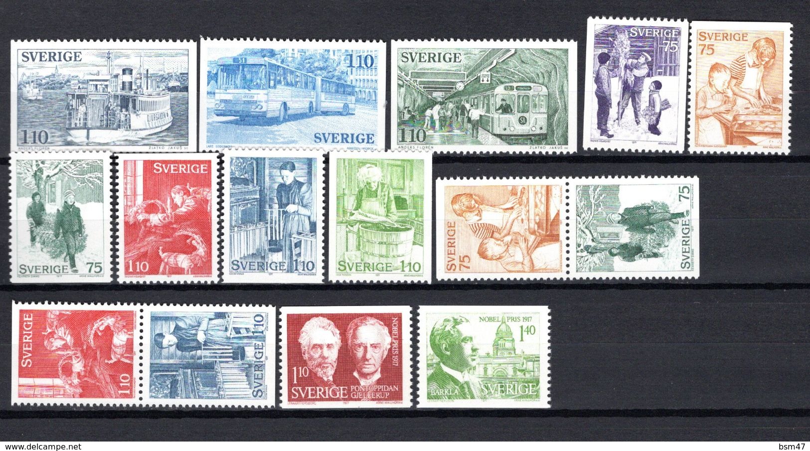 Zweden: 1977 - Jaargang Compleet Postfris / Year Complete MNH - Années Complètes