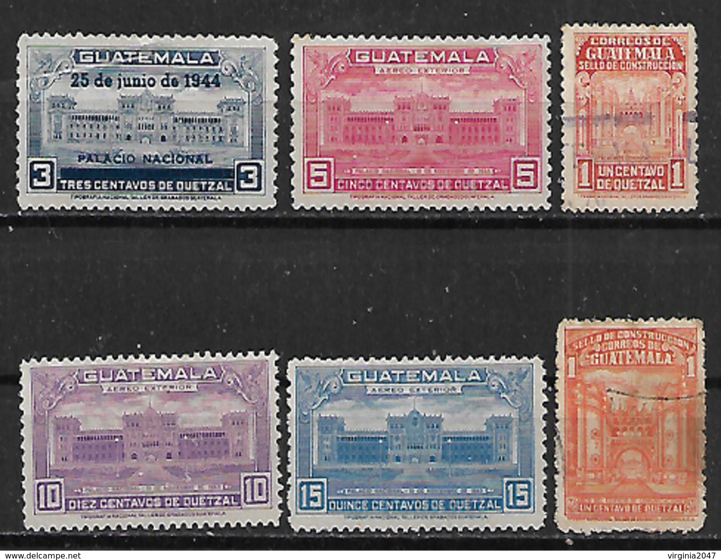 1944-5 Guatemala Edificios 6v - Guatemala