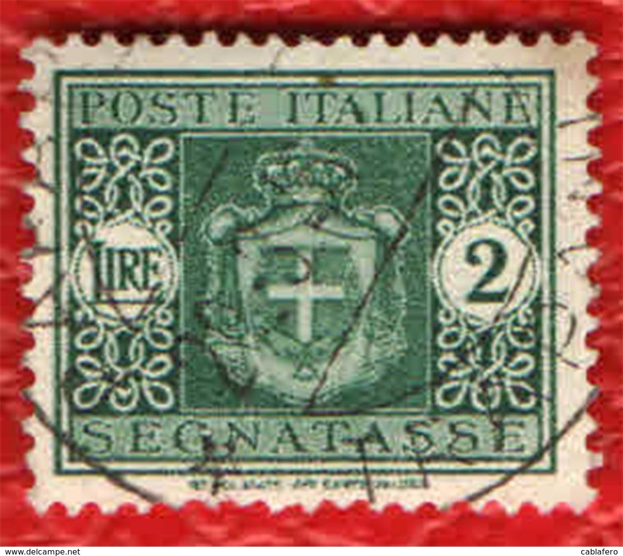 ITALIA - LUOGOTENENZA - 1945 - SEGNATASSE - FILIGRANA RUOTA - VALORE DA 2 LIRE - USATO - Taxe
