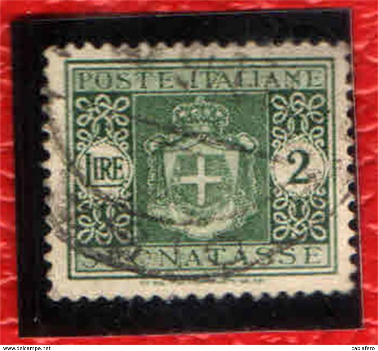 ITALIA - LUOGOTENENZA - 1945 - SEGNATASSE - FILIGRANA RUOTA - VALORE DA 2 LIRE - USATO - Strafport