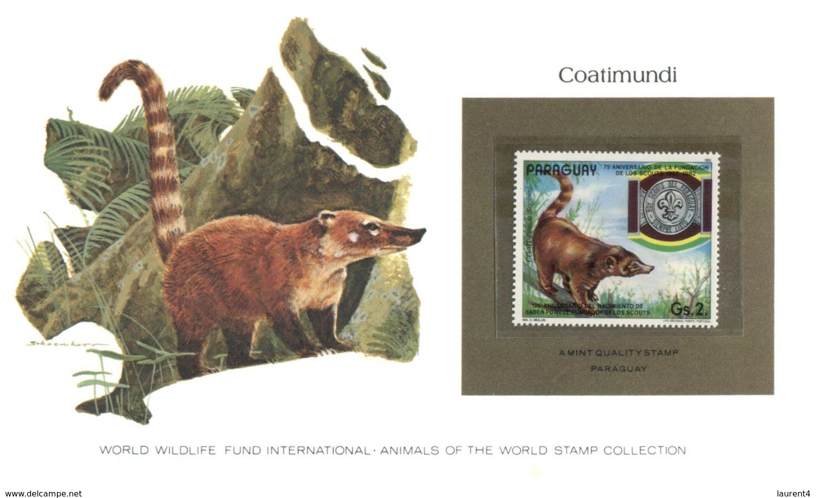 (C 32) World Wildlife Fund International WWF - Animals Of The World Stamp Collection - Coatimundi - Otros & Sin Clasificación