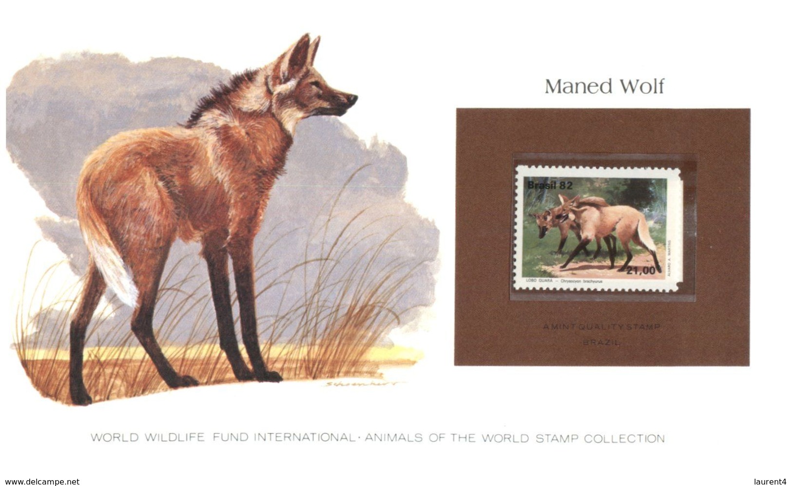 (C 32) World Wildlife Fund International WWF - Animals Of The World Stamp Collection - Maned Wold - Otros & Sin Clasificación