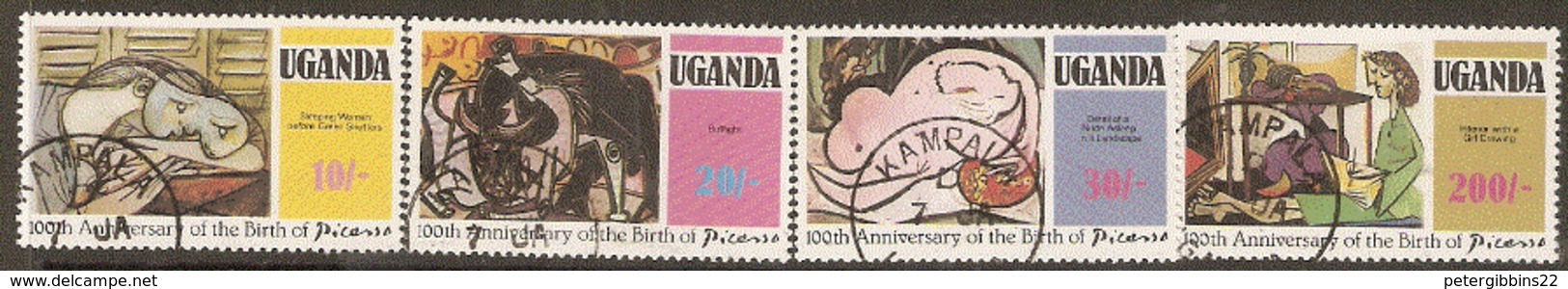 Uganda  1981  SG  349-52    Picasso   Fine Used - Uganda (1962-...)