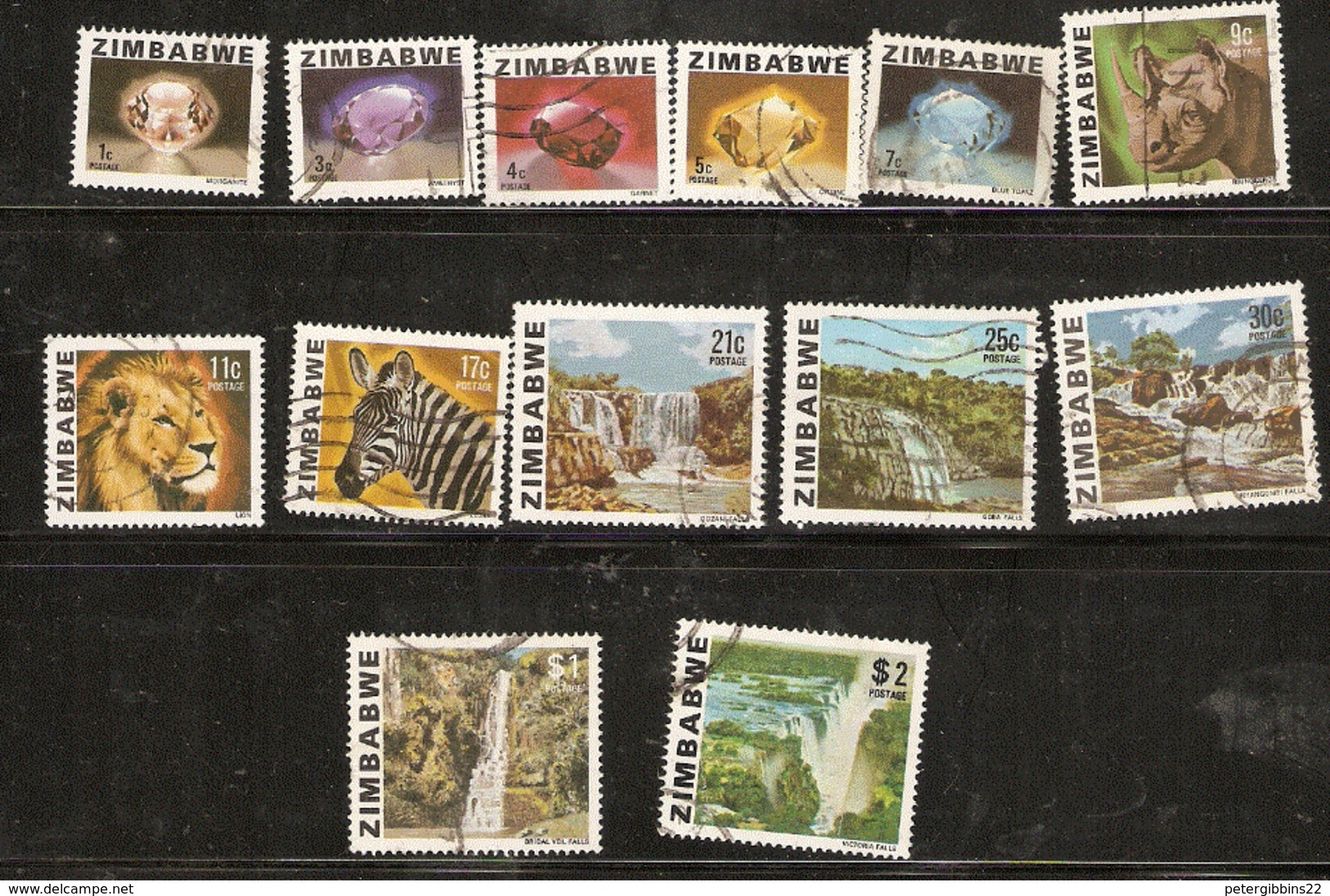 Zimbabwe  1980  Various Values  Fine Used - Zimbabwe (1980-...)