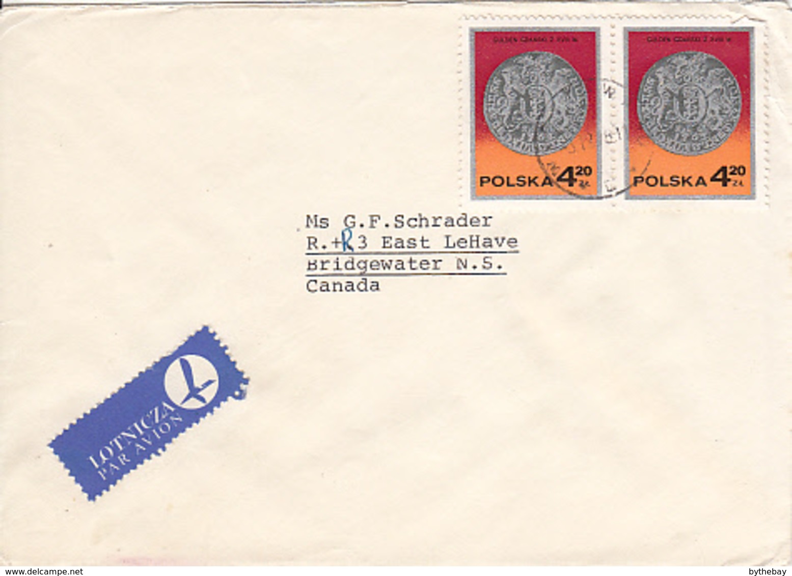 Poland To Canada 13 Airmail Covers Mainly 1970s - Covers & Documents