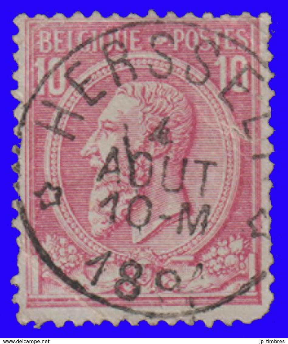 Timbre D'Attente - COB N° 46 - Belle Oblitération DR "HERSSELT" - 1884-1891 Leopoldo II