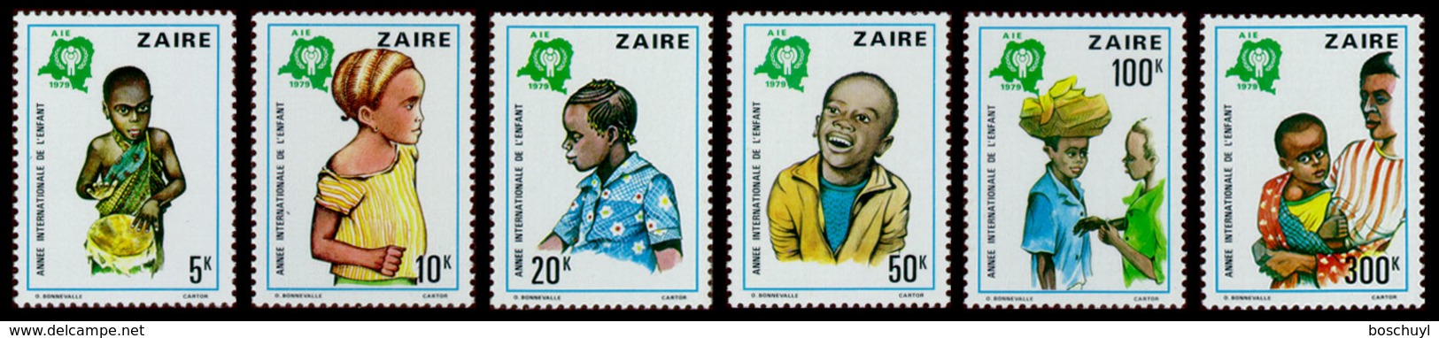 Zaire, 1979, International Year Of The Child, IYC, UNICEF, United Nations, MNH, Michel 613-618 - Autres & Non Classés