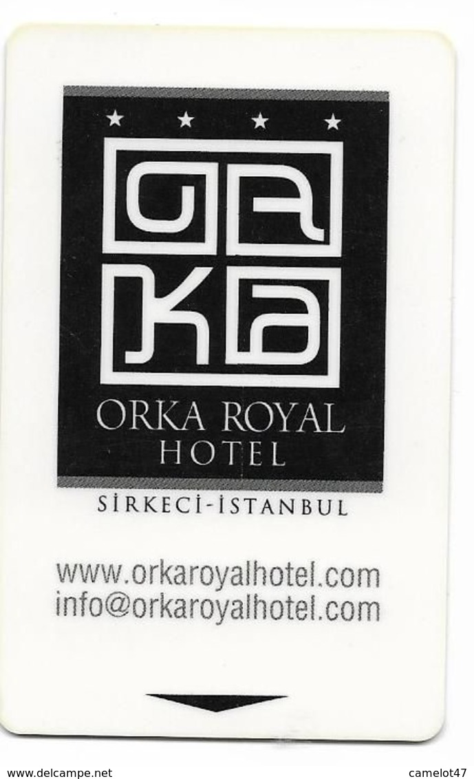 Orka Royal Hotel. Istanbul, Turkey, Used Magnetic Hotel Room Key Card # Orka-1 - Hotelkarten