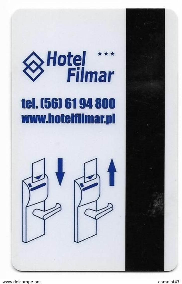 Hotel Filmar, Torún. Poland Used Magnetic Hotel Room Key Card # Filmar-1 - Hotel Keycards