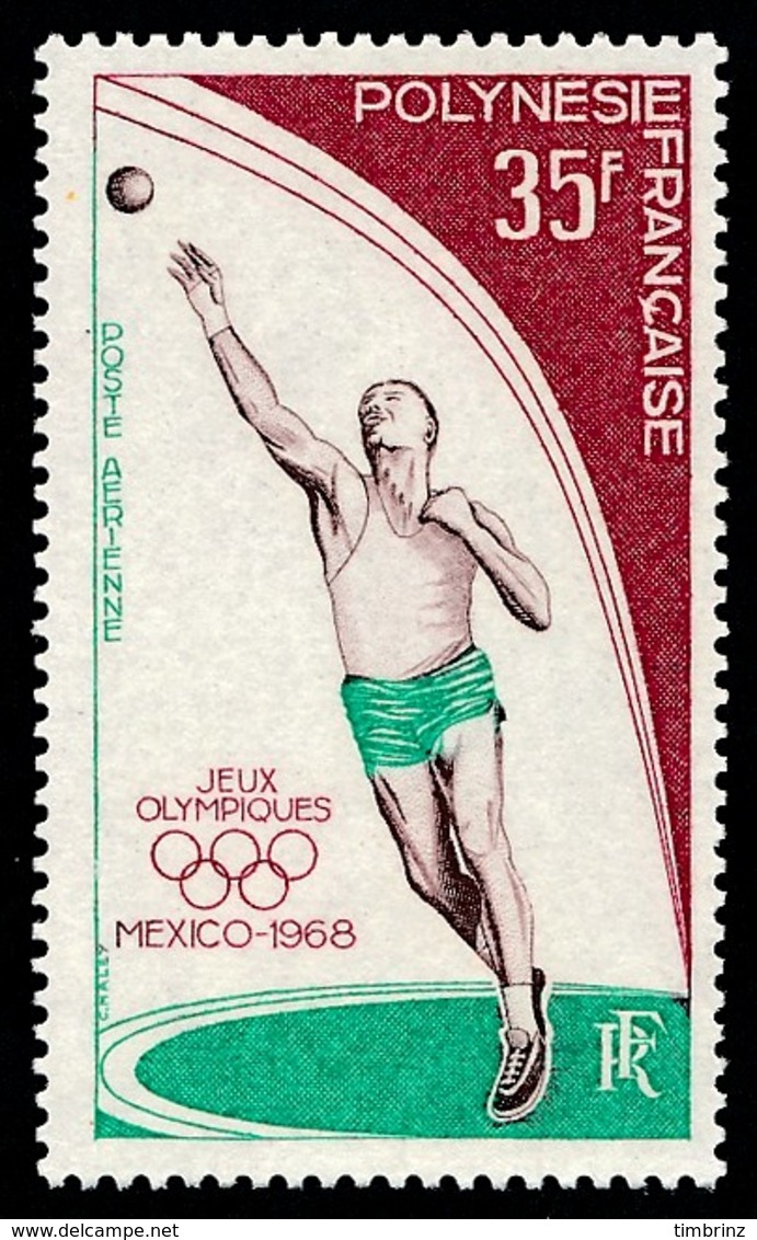 POLYNESIE 1968 - Yv. PA 26 ** SUP  Cote= 20,00 EUR - Jeux Olympiques De Mexico  ..Réf.POL25134 - Neufs