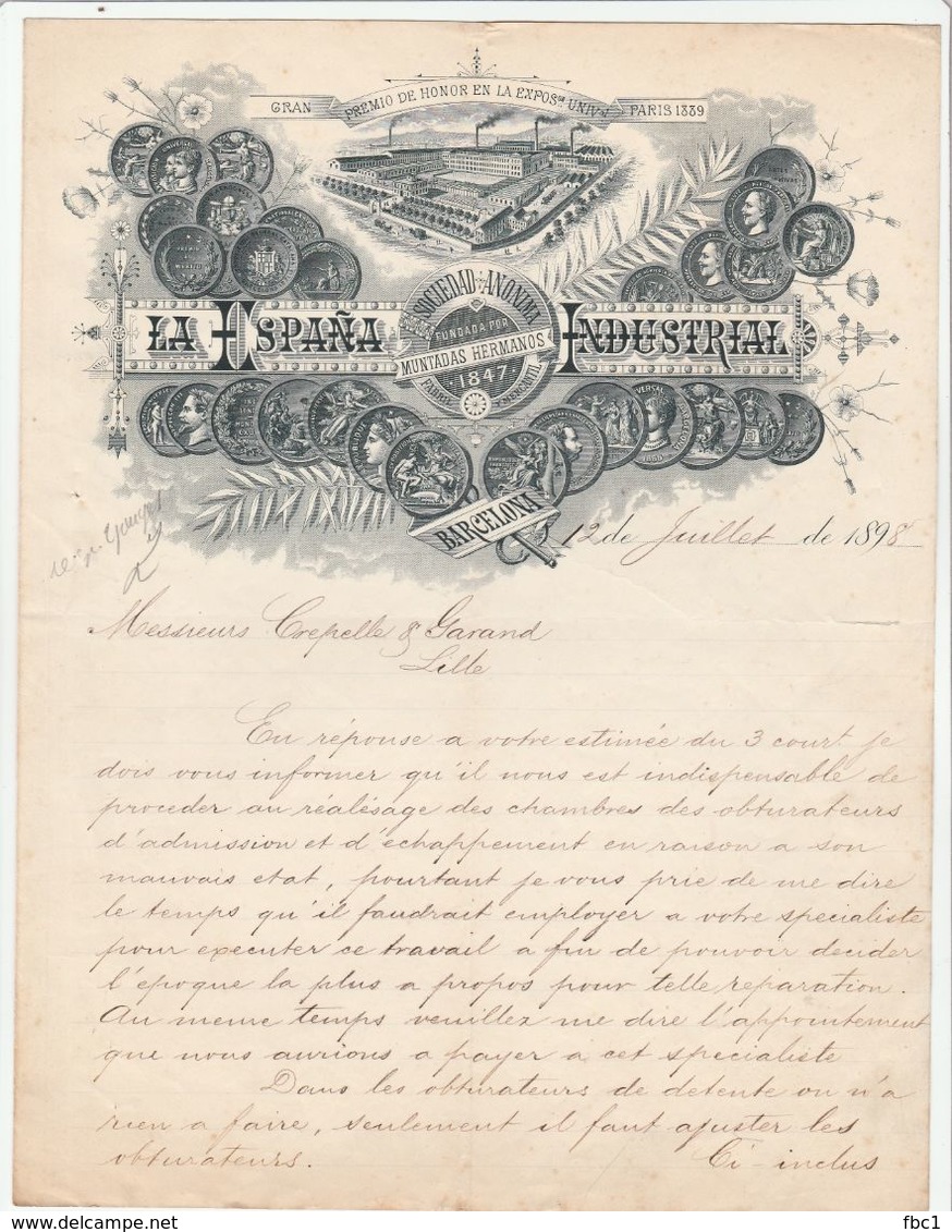 Espagne - Barcelona - LA ESPANA INDUSTRIAL - 1898 - Espagne