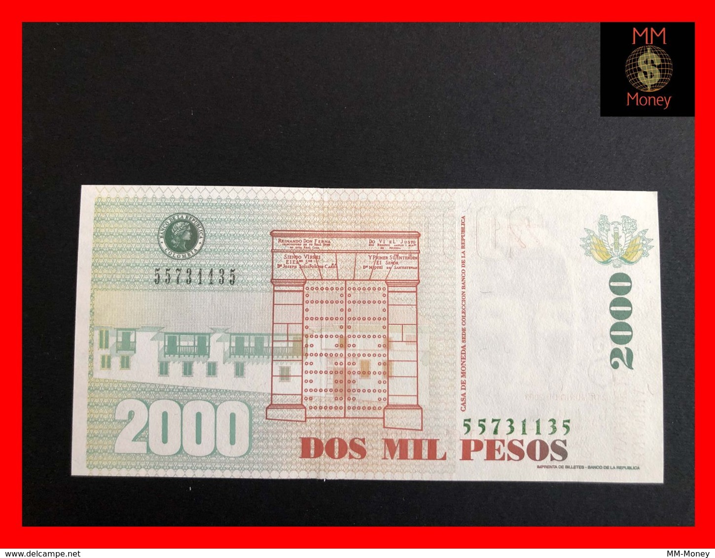 COLOMBIA 2.000 2000 Pesos  2.6.2003  P. 451  UNC - Colombia