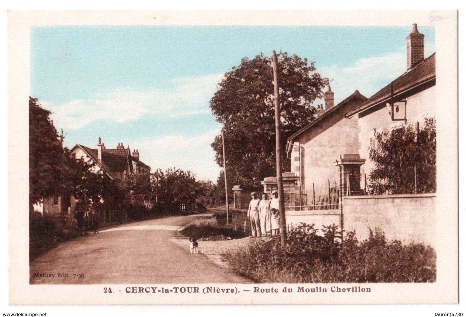 Cercy-la-Tour - Route Du Moulin Chevillon - édit. Mathey - Artistic 24 + Verso - Autres & Non Classés