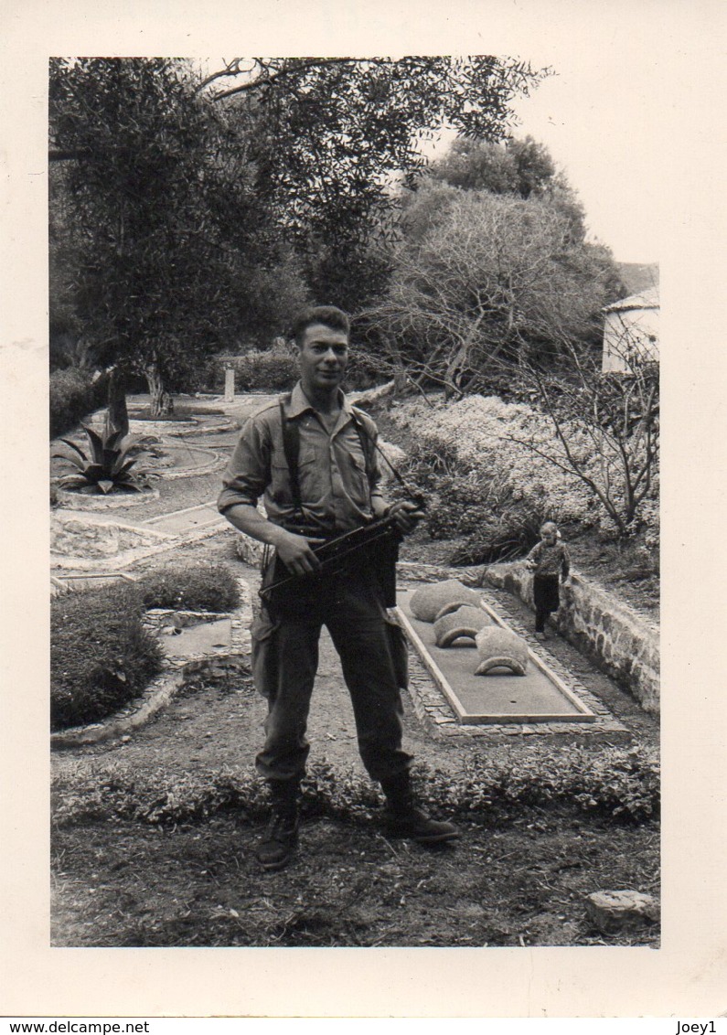 Photo Guerre D Algérie 1962 Camp De Bordj Robrini - Krieg, Militär