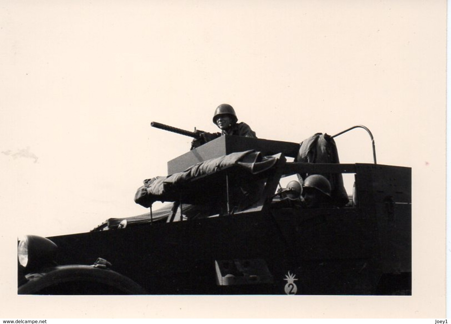 Photo Guerre D Algérie 1962 ,auto Mitrailleuse - War, Military