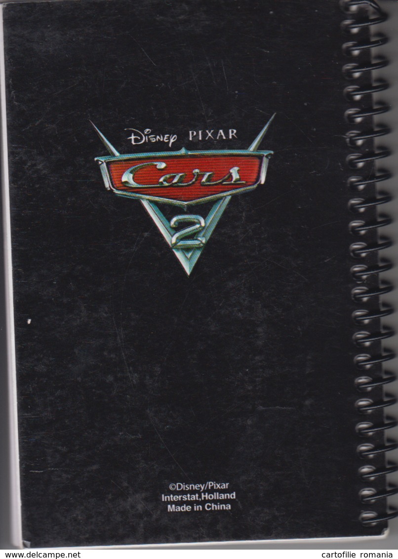 Cars 2 - Pixar - Comics Movie - Disney - Interstat Holland Netherlands - Agenda Notebook - Full Of Pages - 155/105 Mm - Other & Unclassified