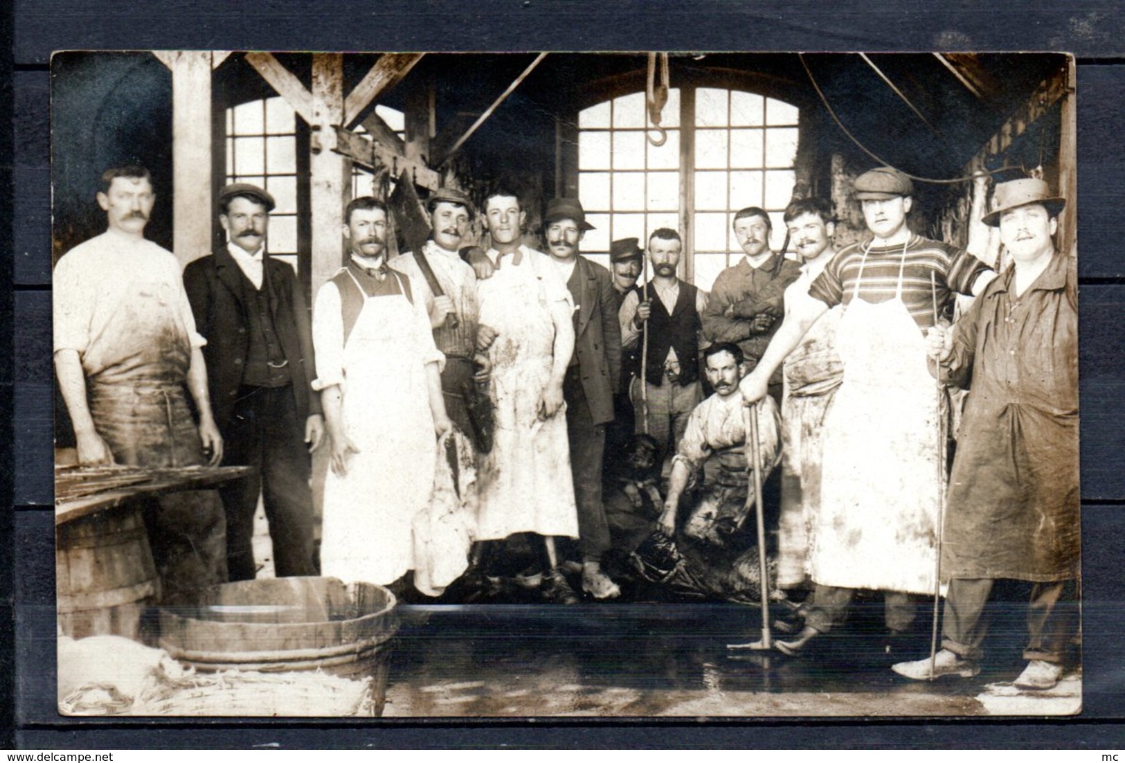 23 - La Courtine - Carte Photo Des Bouchers Et Chevillards De La Boucherie Laval - Superbe - La Courtine