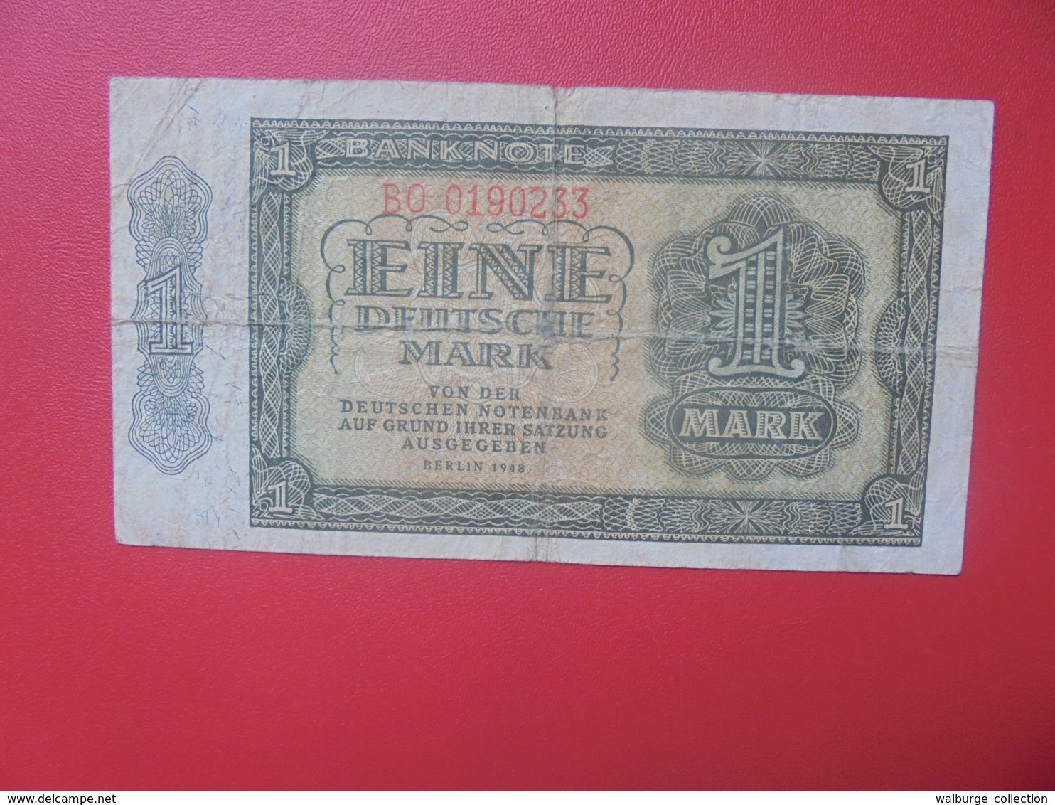 D.D.R 1 MARK 1948/51 7 CHIFFRES CIRCULER (B.17) - 1 Deutsche Mark