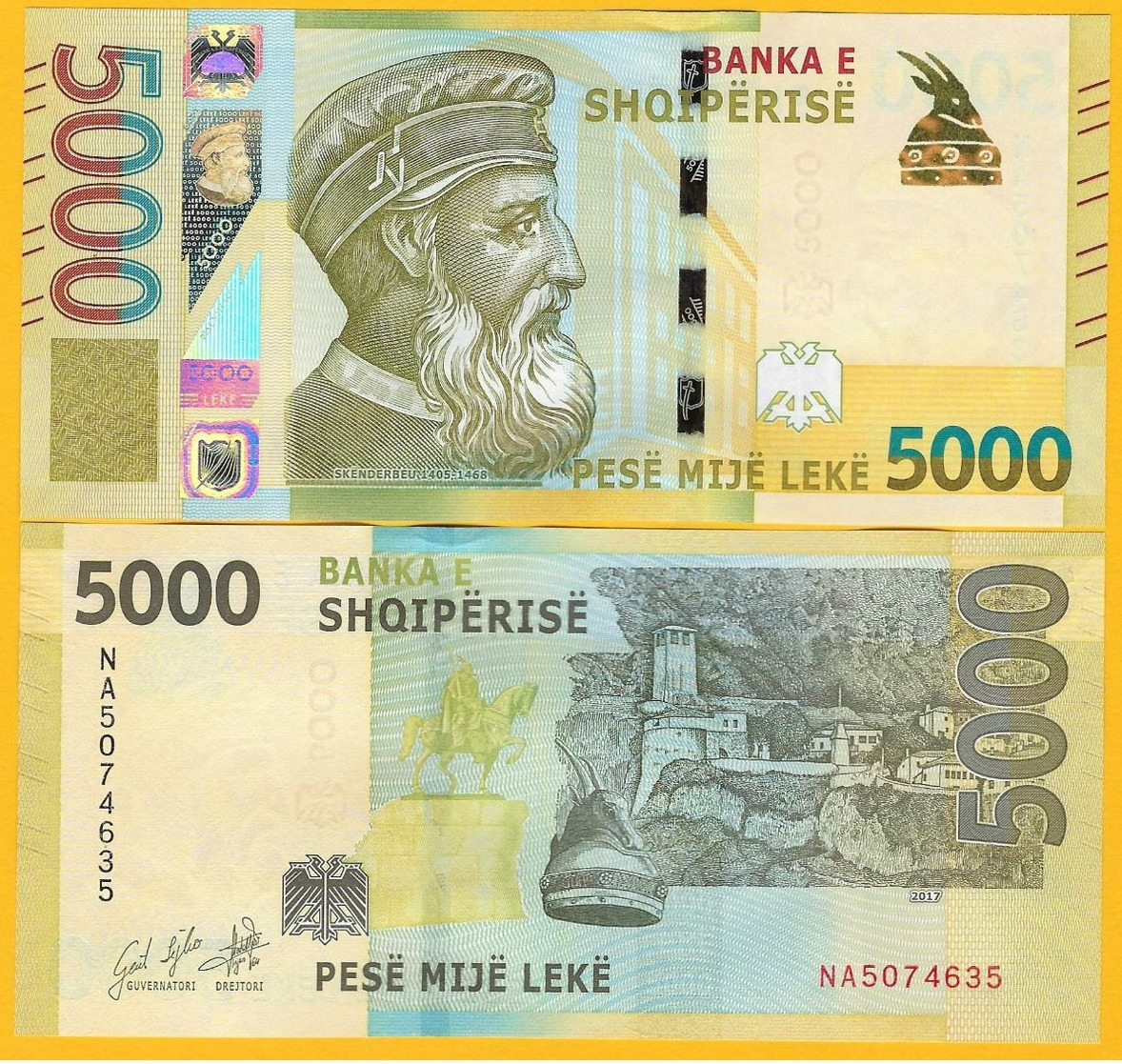 Albania 5000 Leke P-new 2019 UNC Banknote - Albanië