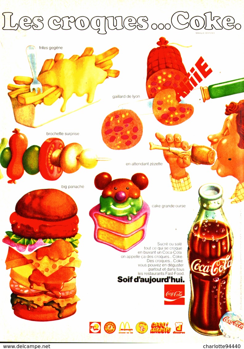 PUB   " COCA-COLA   "  1974 ( 3 ) - Poster & Plakate