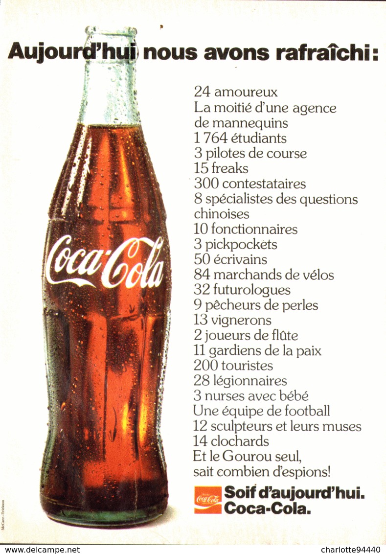 PUB   " COCA-COLA   "  1974 ( 5 ) - Advertising Posters