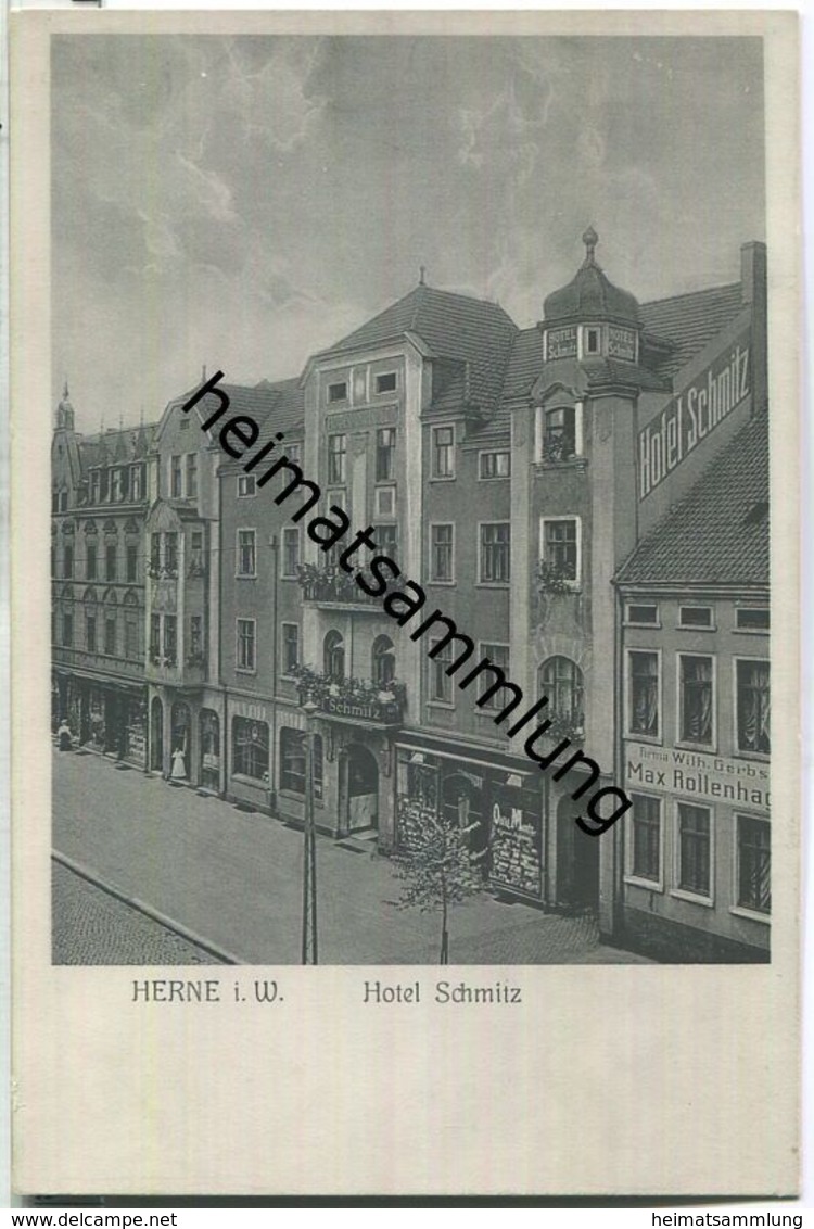 Herne - Hotel Schmitz - Verlag Cramers Kunstanstalt Dortmund - Herne