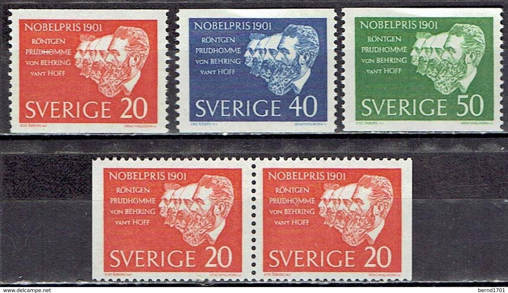 Schweden / Sweden - Mi-Nr 482/484 Postfrisch / MNH ** (H475) - Nobel Prize Laureates