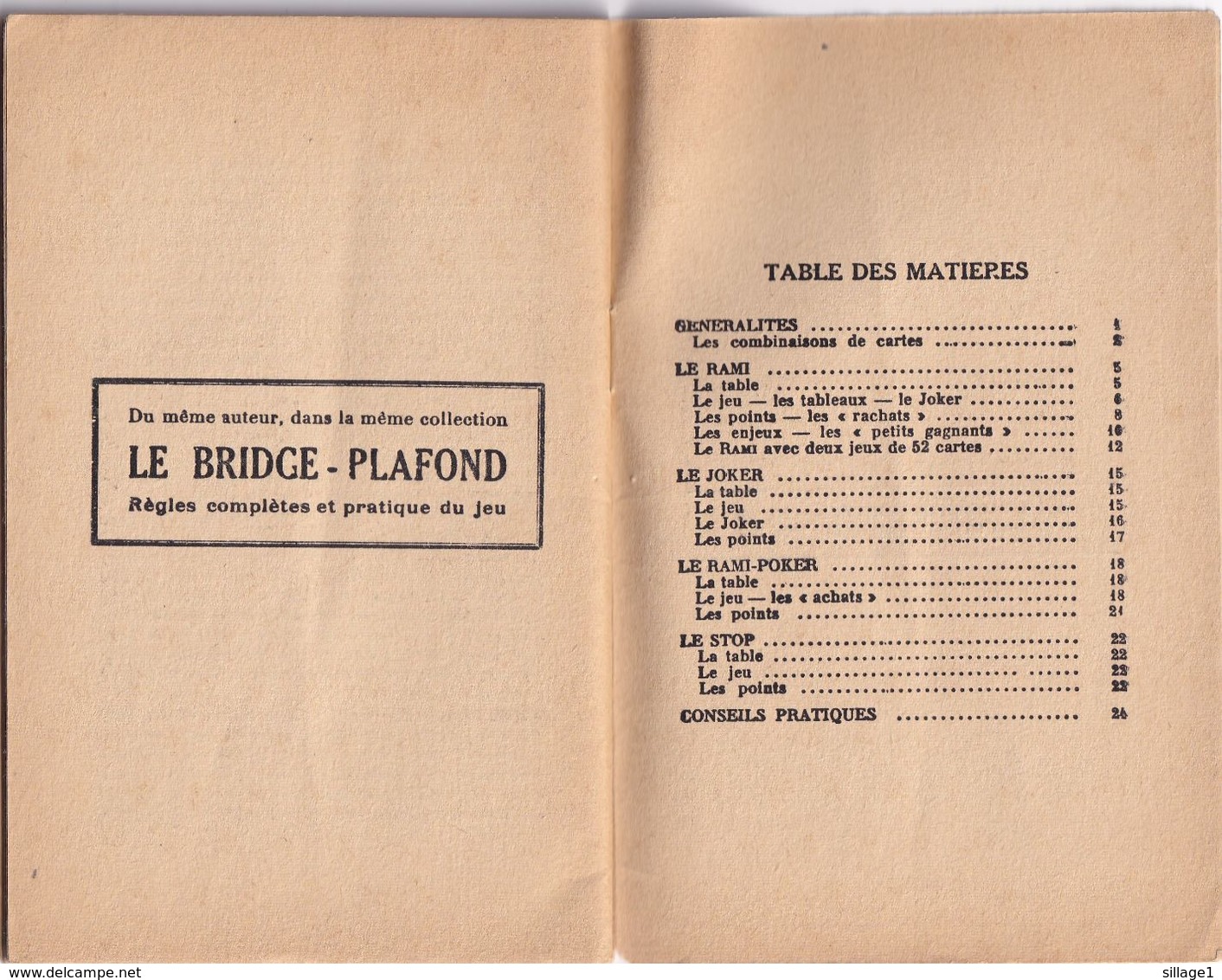 Le RAMI - Tous Les Jeux Et Leurs Règles Par Camille GISCLARD - 1961 - RARE - Jeux De Société