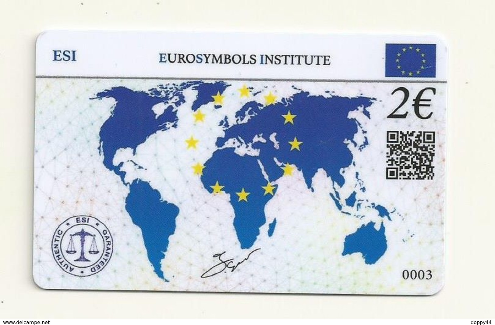 CARTE DE COLLECTION SANS PIECE  ESTONIE  EMISE  PAR EUROSYMBOLS INSTITUTE  ESI ID CARD MILLESIME 2019  /0003 - Estonie