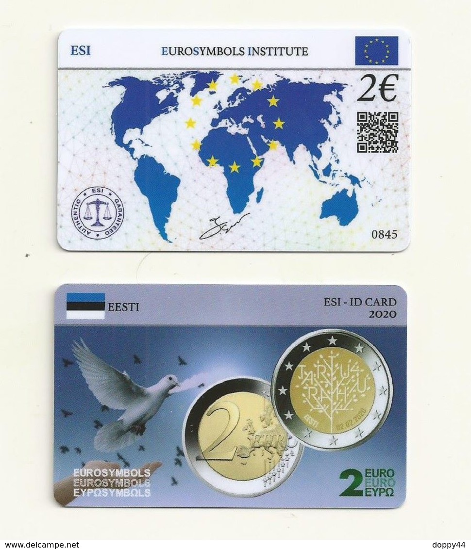 CARTE DE COLLECTION SANS PIECE  ESTONIE EMISE  PAR EUROSYMBOLS INSTITUTE  ESI ID CARD MILLESIME 2020  /0845 - Estonie