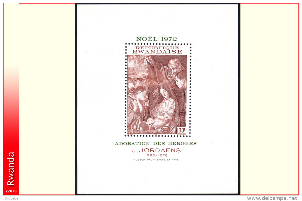 Rwanda BL 026**  Adoration Des Bergers   MNH - Christmas