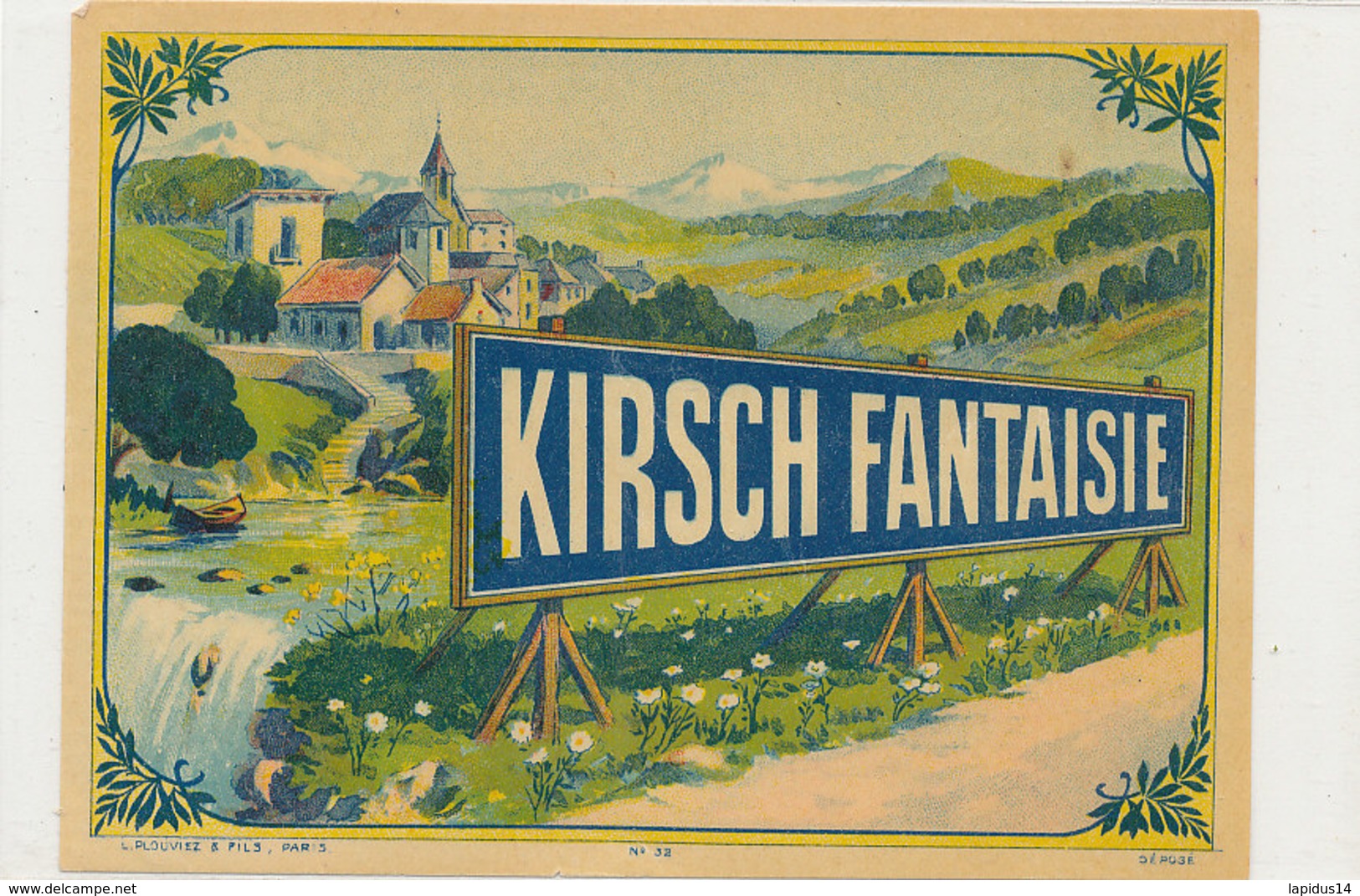 AN 1090 / ETIQUETTE   -  KIRSCH FANTAISIE    N° 32 - Other & Unclassified